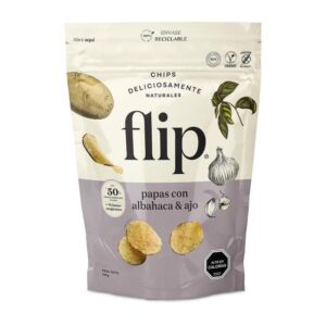 Chips de Papas con Ajo y Albahaca Flip 140Gr